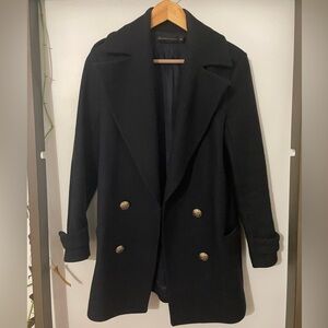 Zara Pea Coat with Gold Buttons